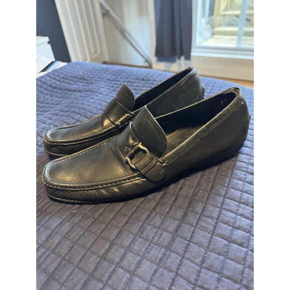 Salvatore Ferragamo Marco Loafer Nero 8.5 Black Leather Italy Formal Casual